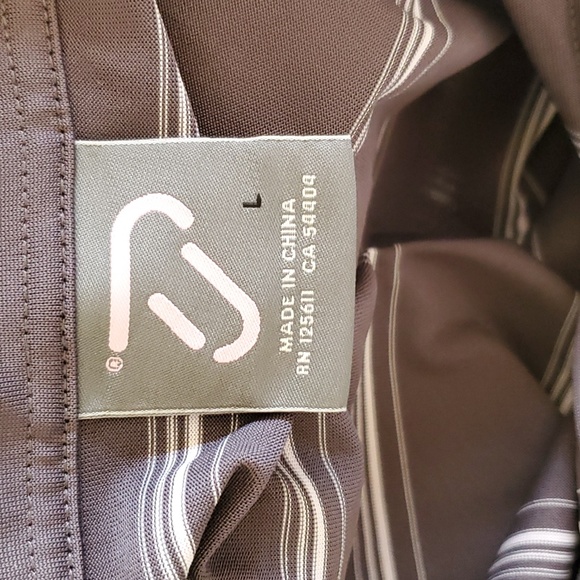 IJP DESIGN IAN POULTER Mens Polo Golf Shirt Grey w/ White Large - Picture 9 of 11